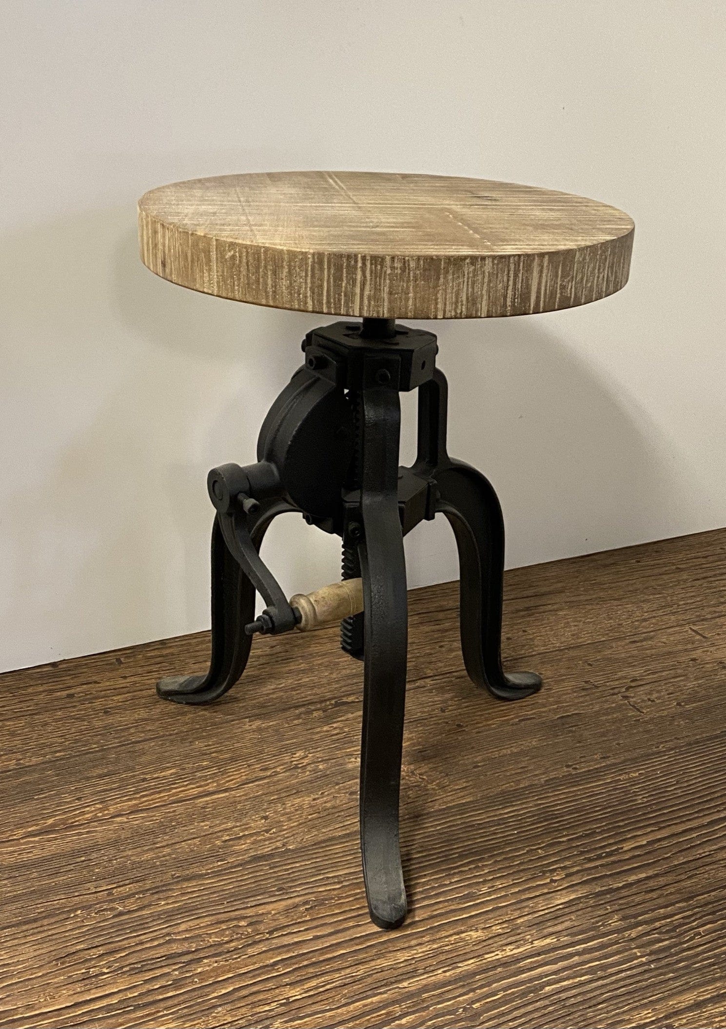 24" Brown And Black Iron Backless Counter Height Bar Chair - Homeroots - Flyclothing LLC