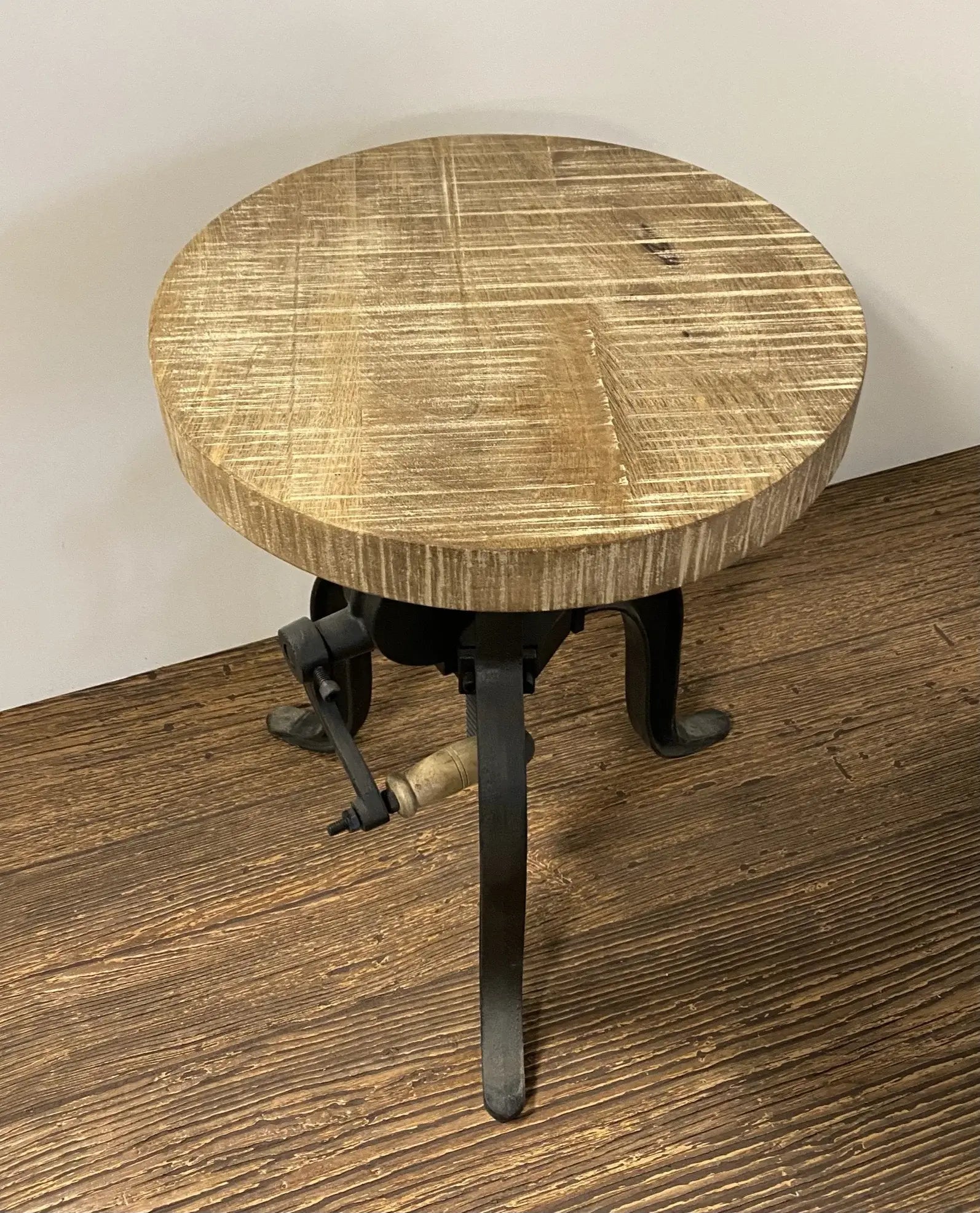 24" Brown And Black Iron Backless Counter Height Bar Chair - Homeroots - Flyclothing LLC