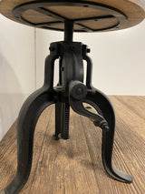 24" Brown And Black Iron Backless Counter Height Bar Chair - Homeroots - Flyclothing LLC