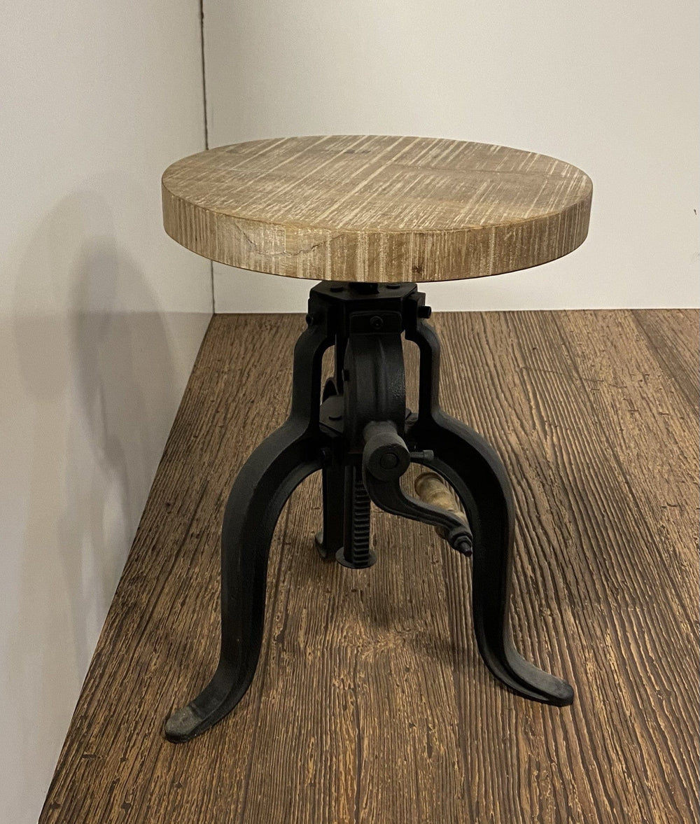 24" Brown And Black Iron Backless Counter Height Bar Chair - Homeroots