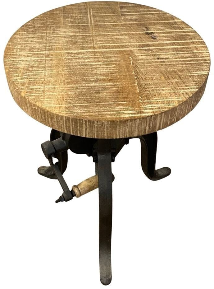 24" Brown And Black Iron Backless Counter Height Bar Chair - Homeroots - Flyclothing LLC