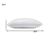Set Of 2 Lux Sateen Down Alternative Queen Size Medium Pillows - Homeroots