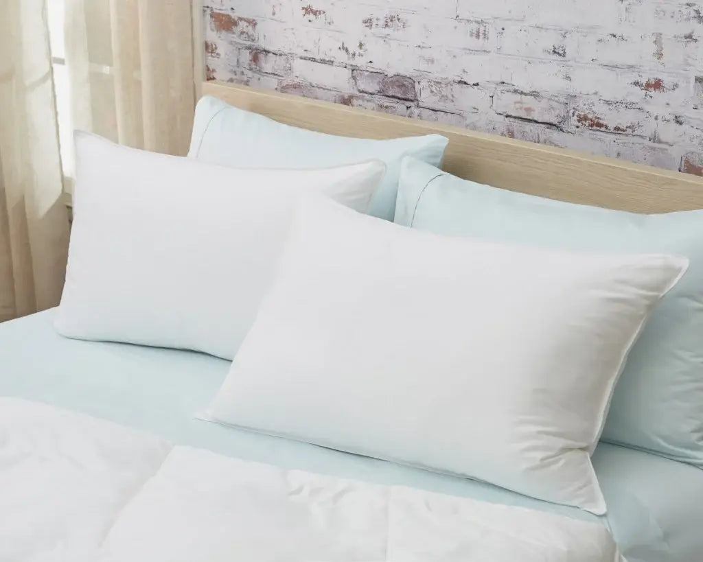 Set Of 2 Lux Sateen Down Alternative Standard Size Firm Pillows - Homeroots - Flyclothing LLC