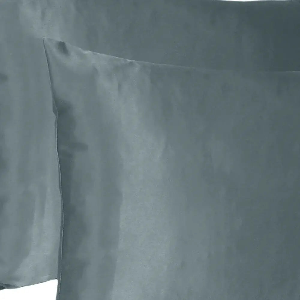 Gray Dreamy Set Of 2 Silky Satin King Pillowcases - Homeroots - Flyclothing LLC
