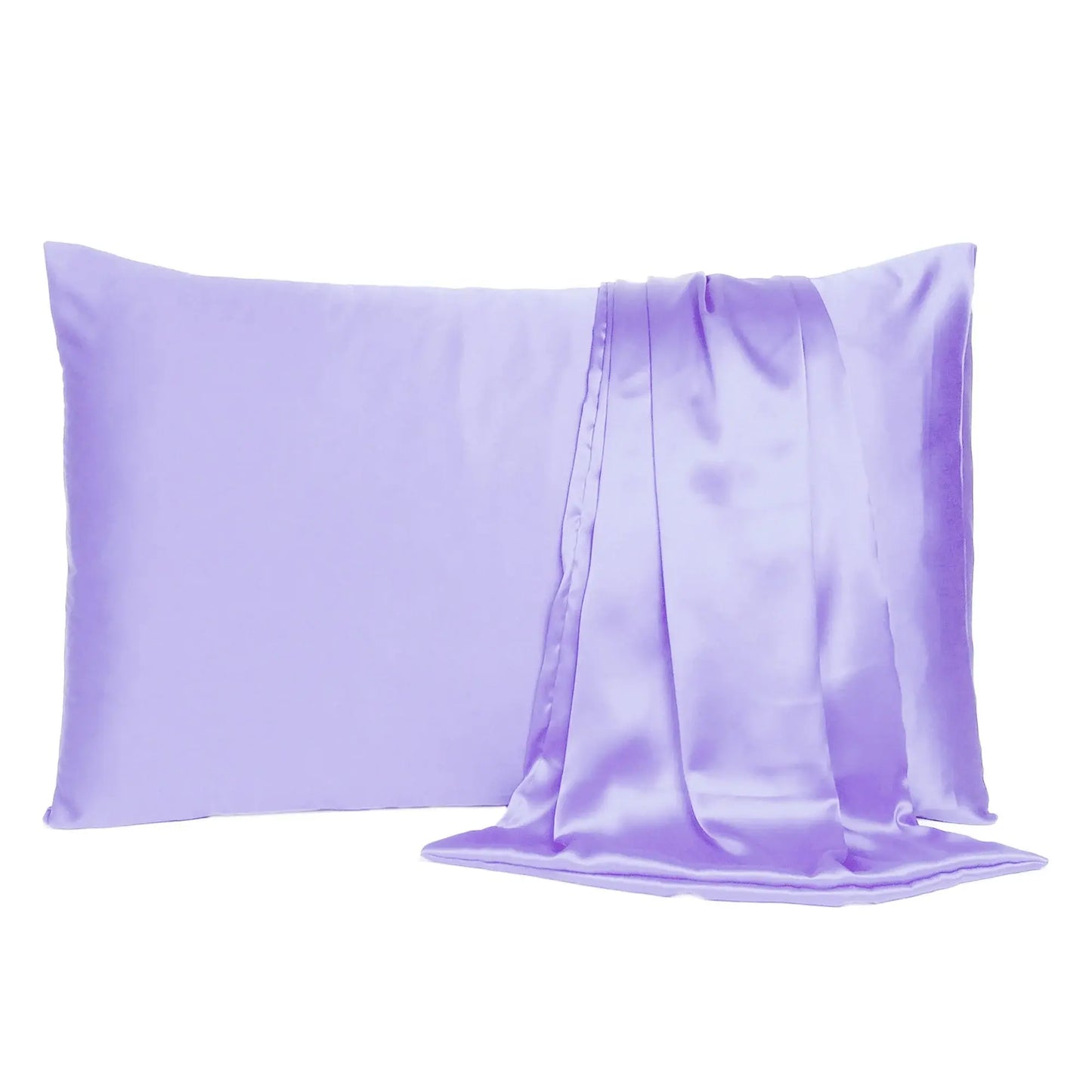 Purple Dreamy Set Of 2 Silky Satin King Pillowcases - Homeroots - Flyclothing LLC