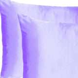 Purple Dreamy Set Of 2 Silky Satin King Pillowcases - Homeroots - Flyclothing LLC