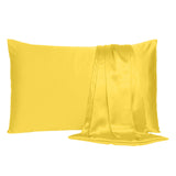 Lemon Dreamy Set Of 2 Silky Satin King Pillowcases - Homeroots