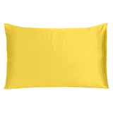 Lemon Dreamy Set Of 2 Silky Satin King Pillowcases - Homeroots