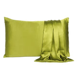 Lemongrass Dreamy Set Of 2 Silky Satin King Pillowcases - Homeroots - Flyclothing LLC