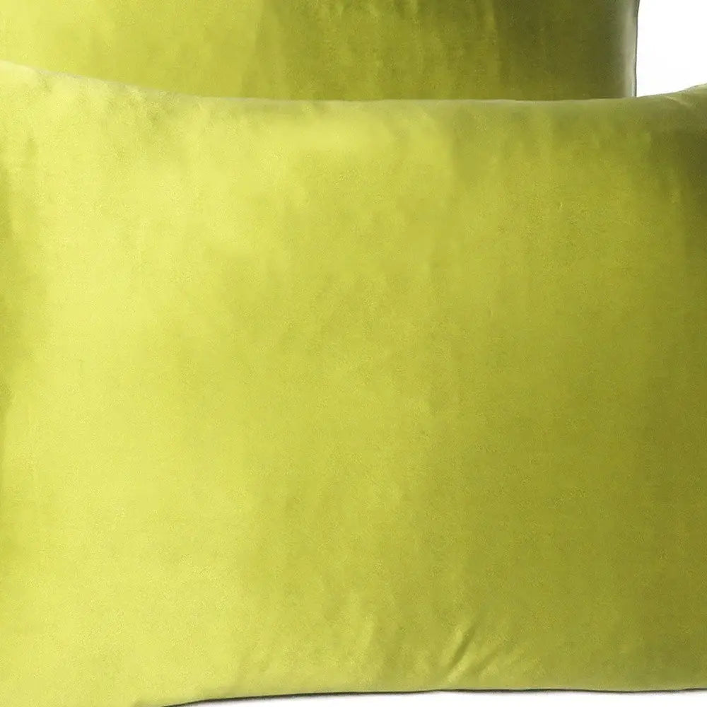 Lemongrass Dreamy Set Of 2 Silky Satin King Pillowcases - Homeroots - Flyclothing LLC