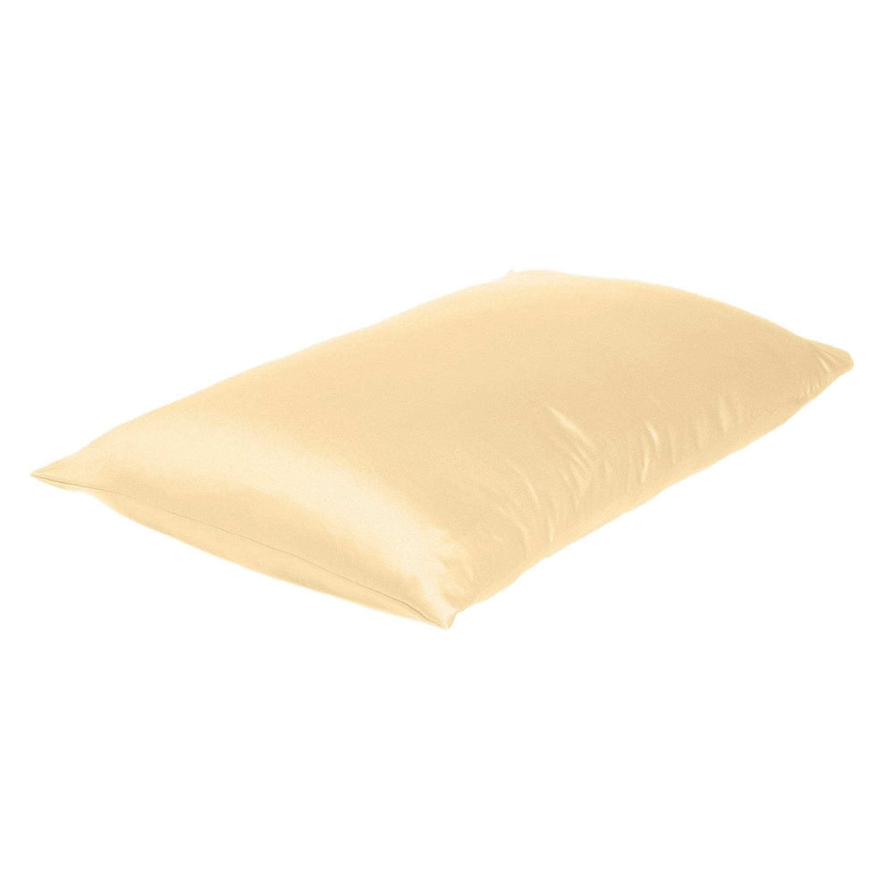 Pale Peach Dreamy Set Of 2 Silky Satin King Pillowcases - Homeroots - Flyclothing LLC