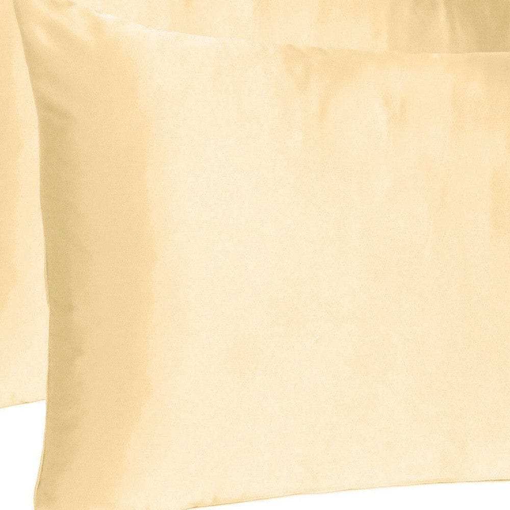 Pale Peach Dreamy Set Of 2 Silky Satin King Pillowcases - Homeroots - Flyclothing LLC