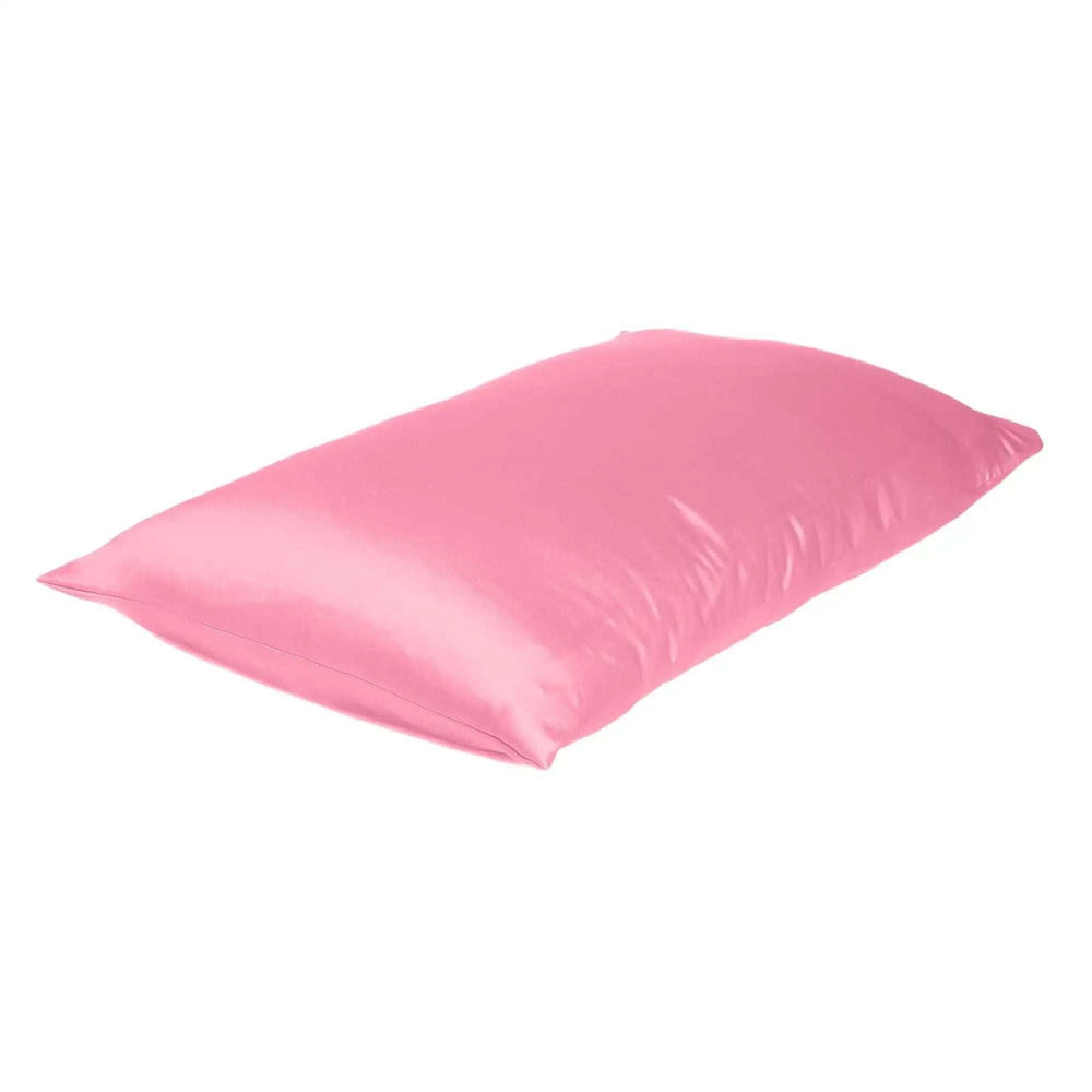 Pink Rose Dreamy Set Of 2 Silky Satin King Pillowcases - Homeroots - Flyclothing LLC