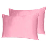 Pink Rose Dreamy Set Of 2 Silky Satin King Pillowcases - Homeroots - Flyclothing LLC