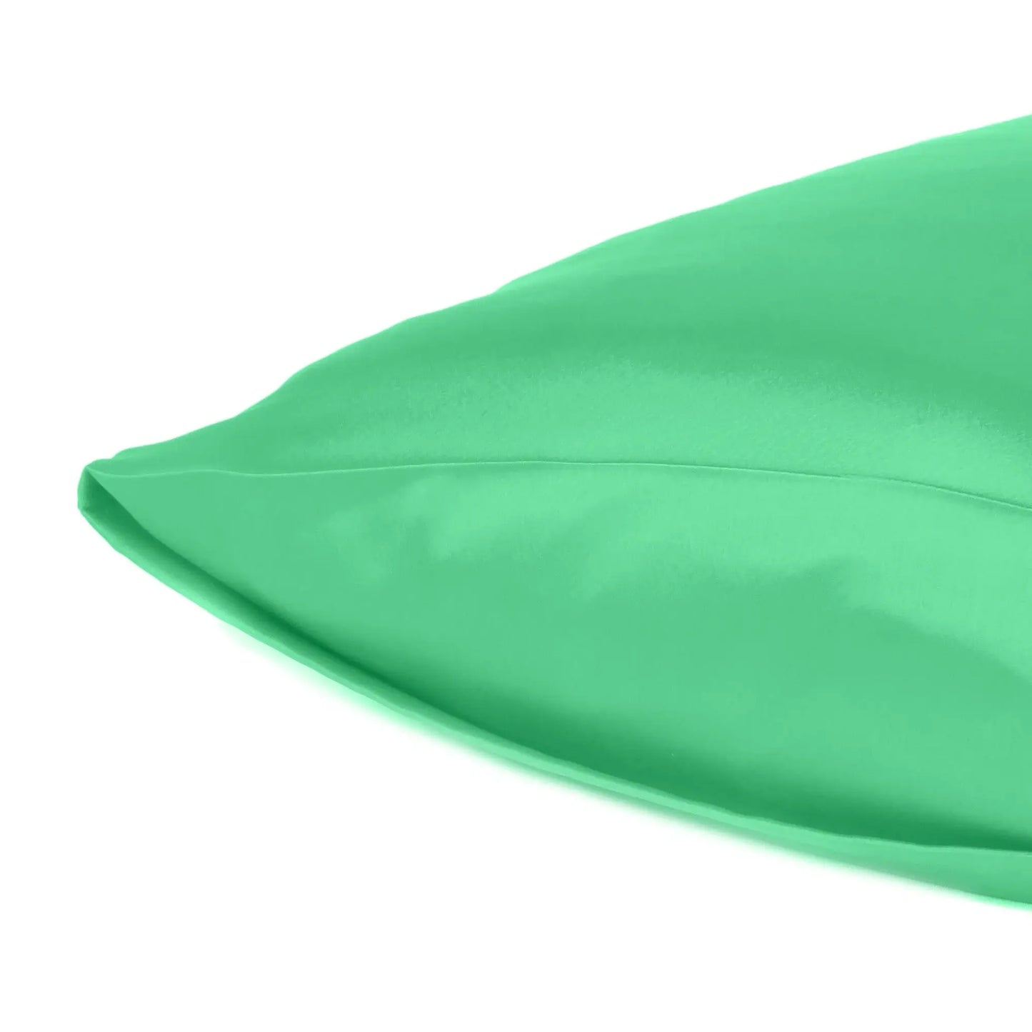 Green Dreamy Set Of 2 Silky Satin King Pillowcases - Homeroots - Flyclothing LLC