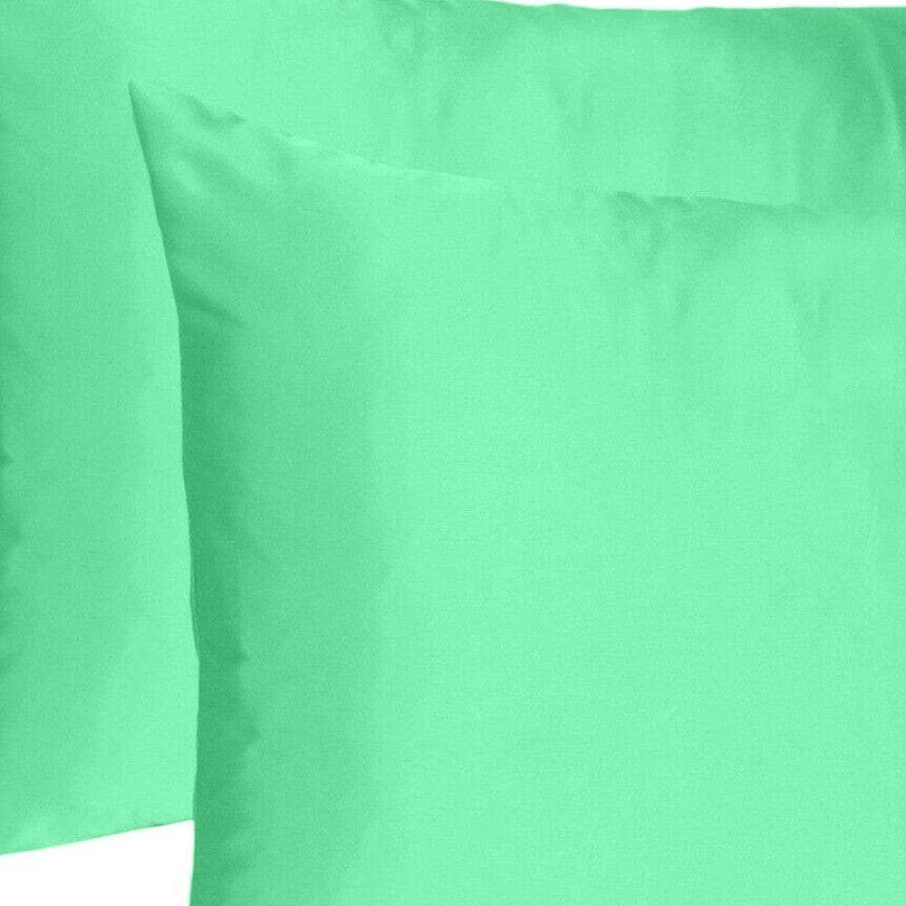Green Dreamy Set Of 2 Silky Satin King Pillowcases - Homeroots - Flyclothing LLC