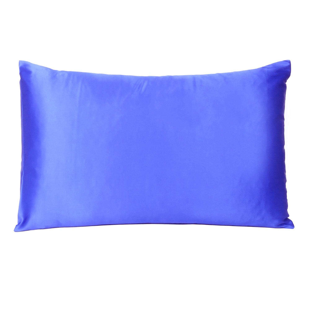 Royal Blue Dreamy Set Of 2 Silky Satin King Pillowcases - Homeroots - Flyclothing LLC