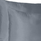 Dark Gray Dreamy Set Of 2 Silky Satin King Pillowcases - Homeroots - Flyclothing LLC