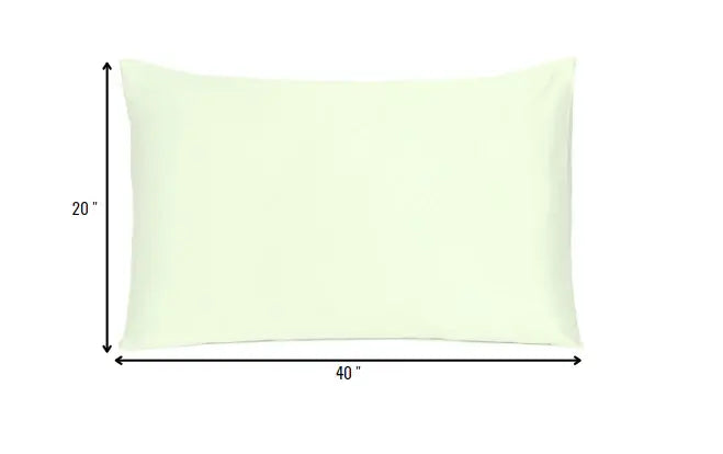 Ivory Dreamy Set Of 2 Silky Satin King Pillowcases - Homeroots - Flyclothing LLC
