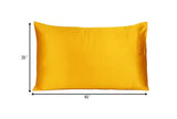 Goldenrod Dreamy Set Of 2 Silky Satin King Pillowcases - Homeroots - Flyclothing LLC