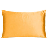Apricot Dreamy Set Of 2 Silky Satin Standard Pillowcases - Homeroots