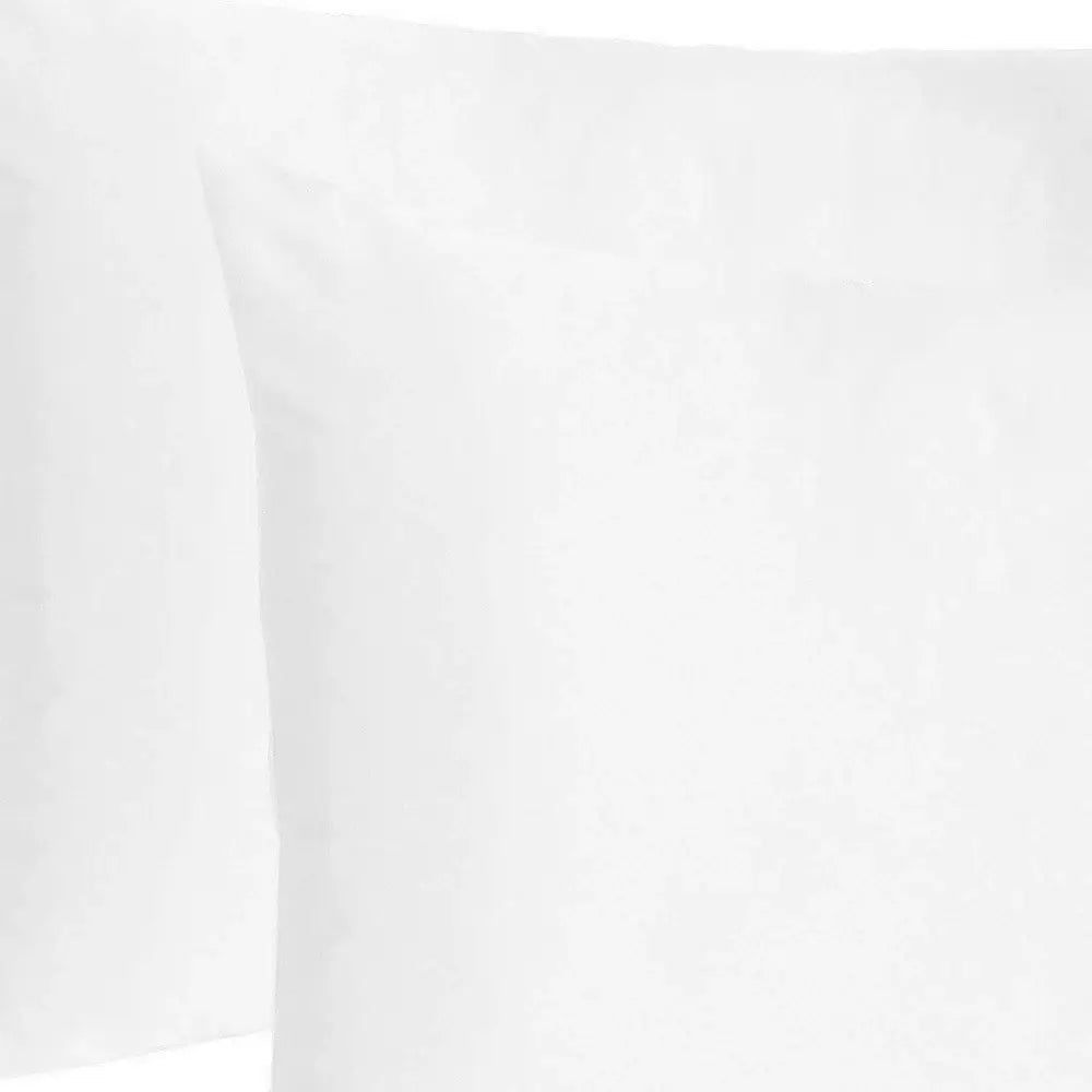 White Dreamy Set Of 2 Silky Satin Standard Pillowcases - Homeroots - Flyclothing LLC