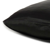 Black Dreamy Set Of 2 Silky Satin Standard Pillowcases - Homeroots - Flyclothing LLC