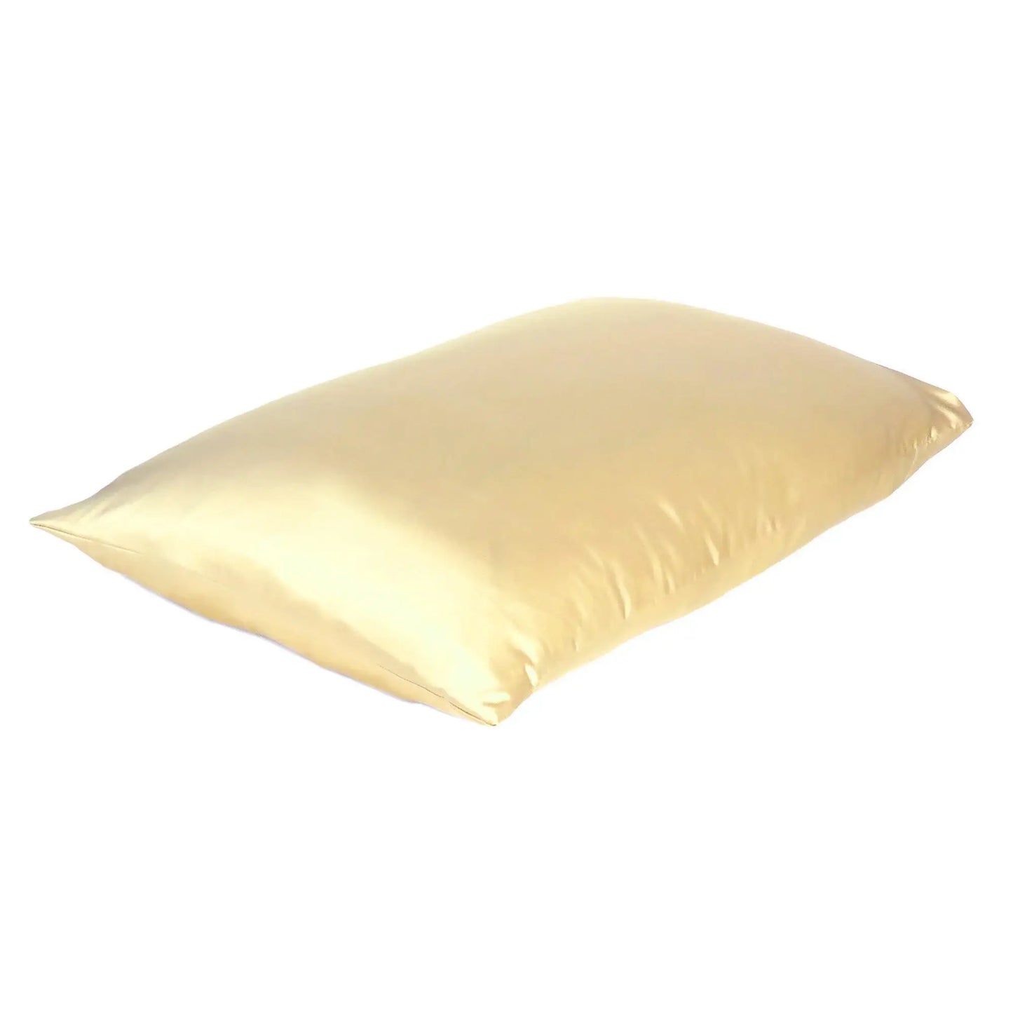 Pale Yellow Dreamy Set Of 2 Silky Satin Standard Pillowcases - Homeroots - Flyclothing LLC