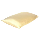 Pale Yellow Dreamy Set Of 2 Silky Satin Standard Pillowcases - Homeroots - Flyclothing LLC