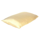 Pale Yellow Dreamy Set Of 2 Silky Satin Standard Pillowcases - Homeroots