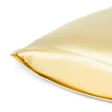 Pale Yellow Dreamy Set Of 2 Silky Satin Standard Pillowcases - Homeroots - Flyclothing LLC
