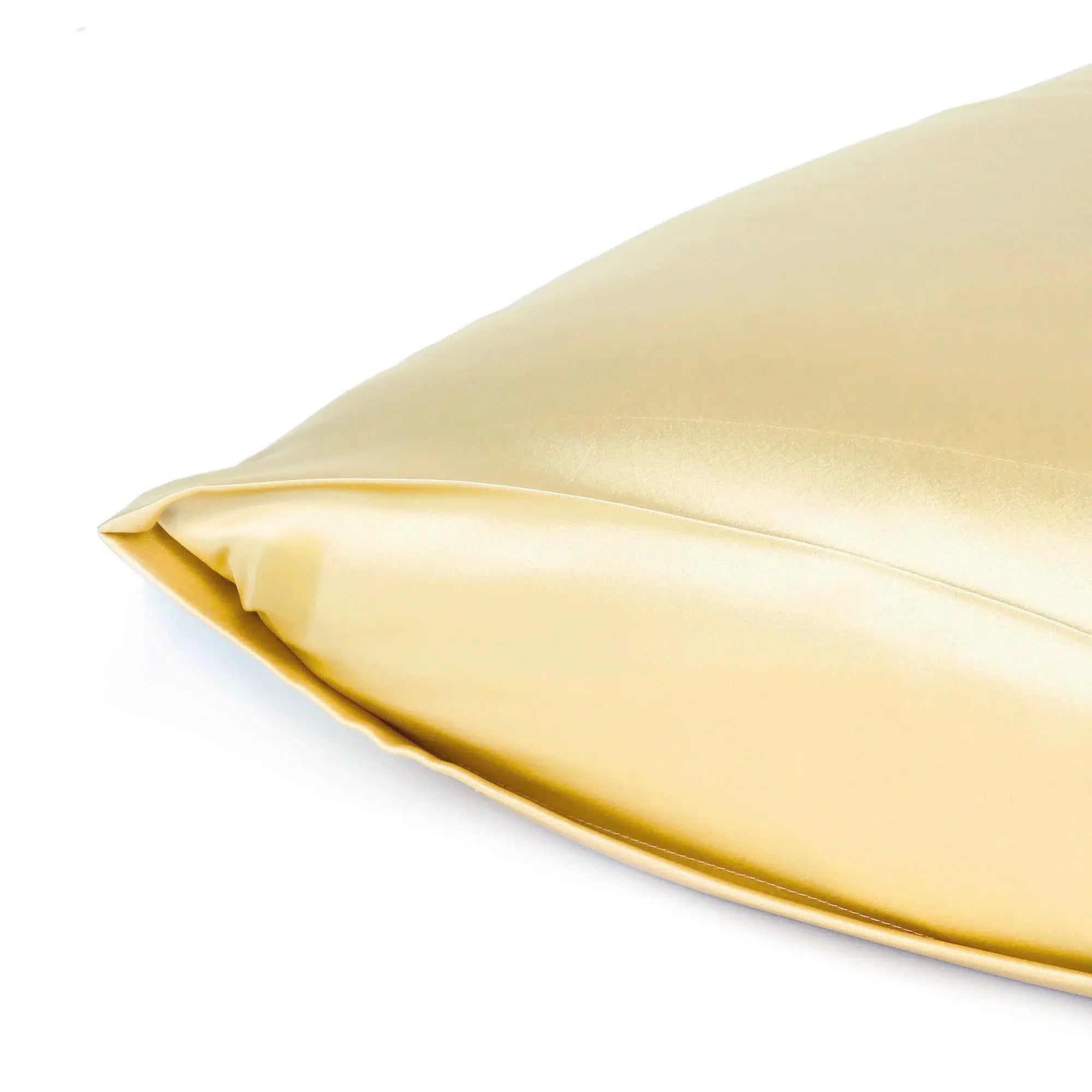 Pale Yellow Dreamy Set Of 2 Silky Satin Standard Pillowcases - Homeroots - Flyclothing LLC