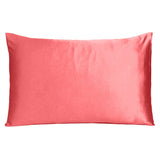 Coral Dreamy Set Of 2 Silky Satin Standard Pillowcases - Homeroots