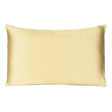 Gold Dreamy Set Of 2 Silky Satin Standard Pillowcases - Homeroots