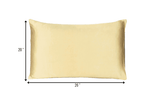 Gold Dreamy Set Of 2 Silky Satin Standard Pillowcases - Homeroots - Flyclothing LLC