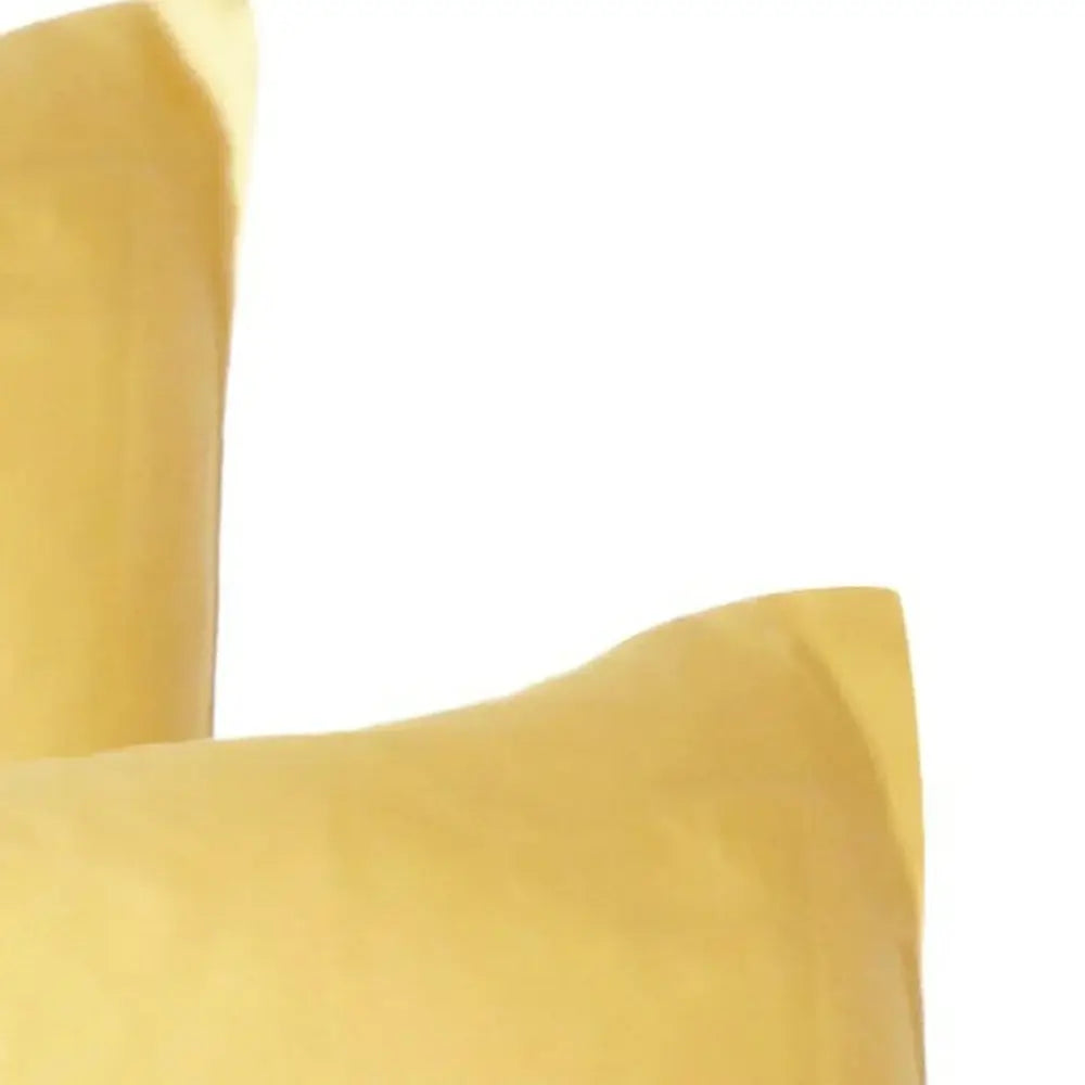 Gold Dreamy Set Of 2 Silky Satin Standard Pillowcases - Homeroots - Flyclothing LLC