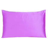 Violet Dreamy Set Of 2 Silky Satin Standard Pillowcases - Homeroots