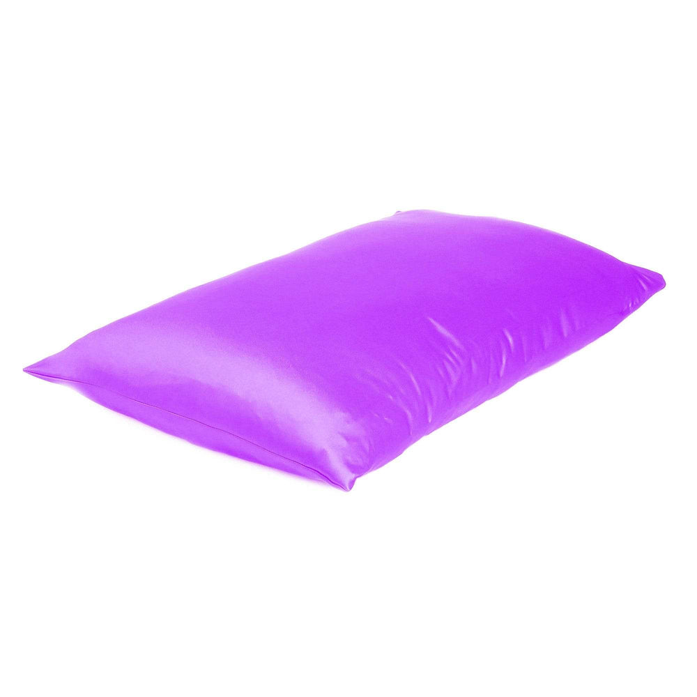 Violet Dreamy Set Of 2 Silky Satin Standard Pillowcases - Homeroots - Flyclothing LLC