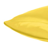 Lemon Dreamy Set Of 2 Silky Satin Standard Pillowcases - Homeroots - Flyclothing LLC