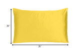 Lemon Dreamy Set Of 2 Silky Satin Standard Pillowcases - Homeroots - Flyclothing LLC