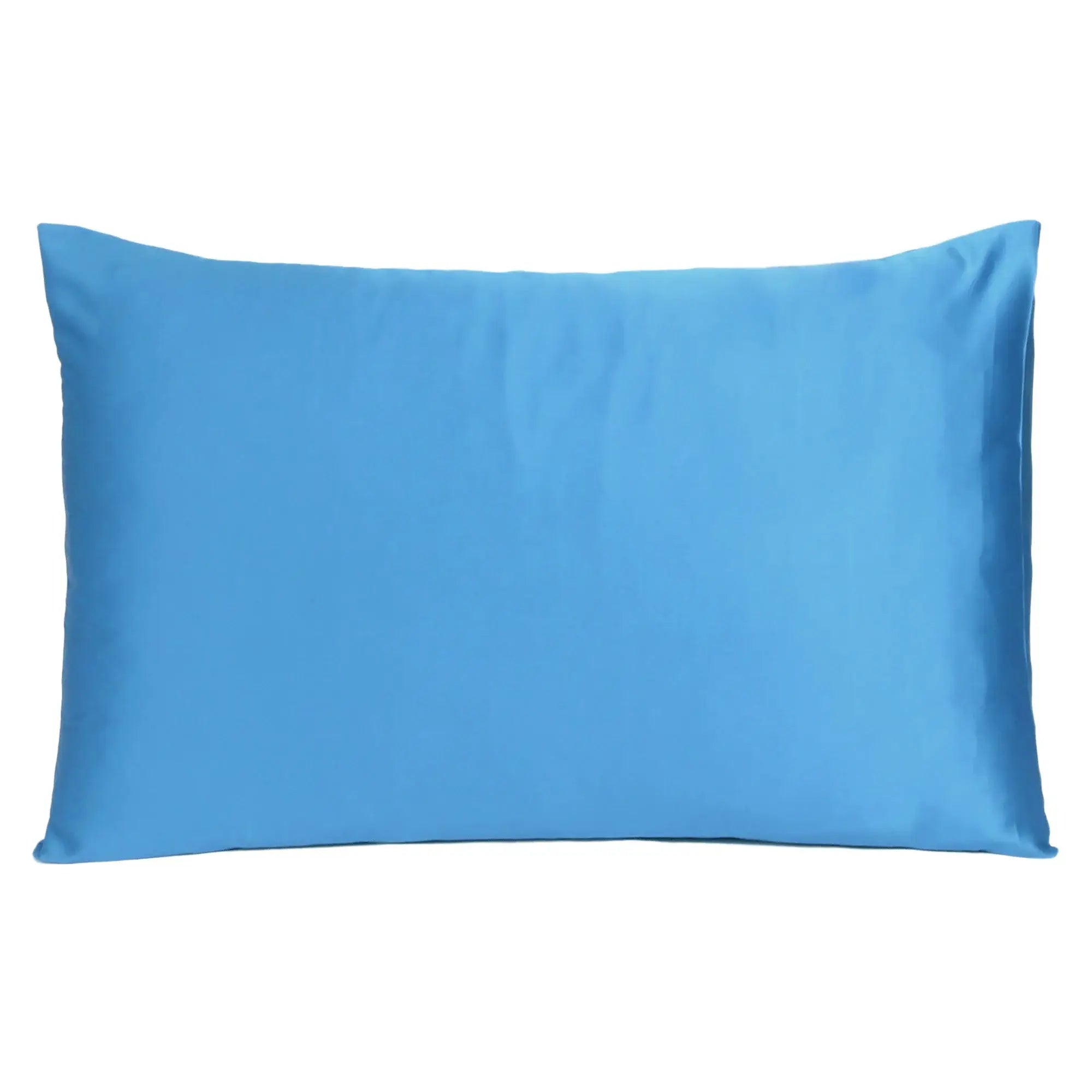 Bright Blue Dreamy Set Of 2 Silky Satin Standard Pillowcases - Homeroots - Flyclothing LLC