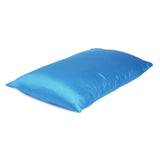 Bright Blue Dreamy Set Of 2 Silky Satin Standard Pillowcases - Homeroots