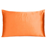 Orange Dreamy Set Of 2 Silky Satin Standard Pillowcases - Homeroots
