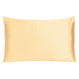 Pale Peach Dreamy Set Of 2 Silky Satin Standard Pillowcases - Homeroots