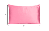 Pink Rose Dreamy Set Of 2 Silky Satin Standard Pillowcases - Homeroots - Flyclothing LLC
