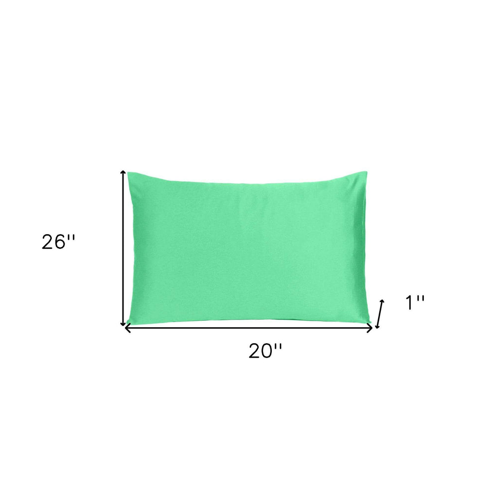 Green Dreamy Set Of 2 Silky Satin Standard Pillowcases - Homeroots - Flyclothing LLC