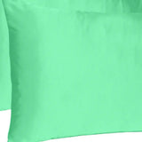 Green Dreamy Set Of 2 Silky Satin Standard Pillowcases - Homeroots - Flyclothing LLC