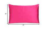 Fuchsia Dreamy Set Of 2 Silky Satin Standard Pillowcases - Homeroots - Flyclothing LLC