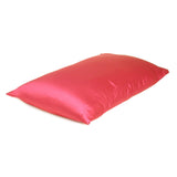 Poppy Red Dreamy Set Of 2 Silky Satin Standard Pillowcases - Homeroots