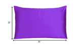 Bright Purple Dreamy Set Of 2 Silky Satin Standard Pillowcases - Homeroots - Flyclothing LLC